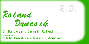 roland dancsik business card